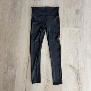SPANX Black Faux Leather High-Waisted Leggings